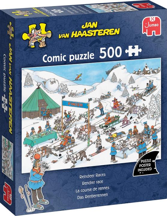 Actual product image Jumbo Jan van Haasteren - Reindeer Races (500 pieces) (500 pieces)