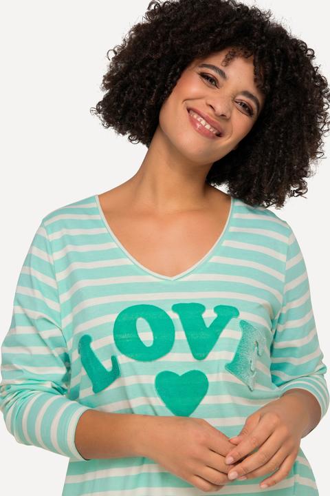 Immagine prodotto Angel of Style Longshirt, geringelt, LOVE Druck Langarm (52)