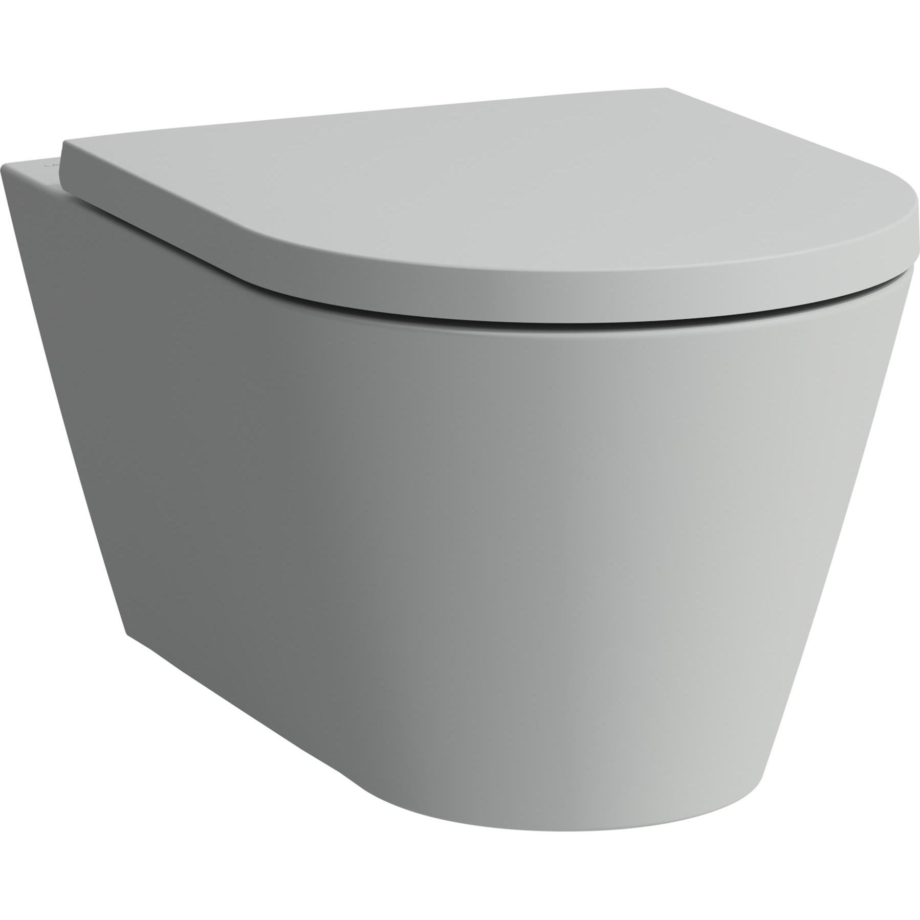 Laufen, Toilette + Bidet, Wand-WC KARTELL spülrandlos, Tiefspüler grau