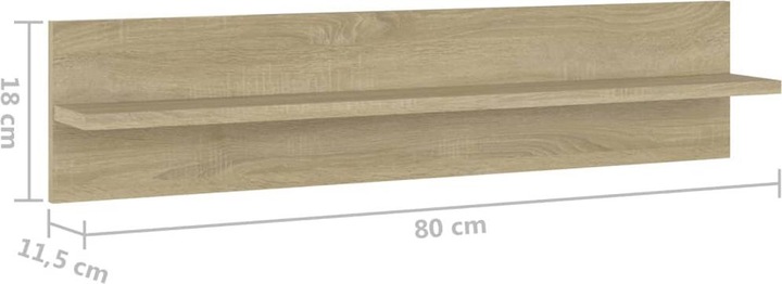Produktbild VidaXL Wandregal (80 x 11.5 x 18 cm)