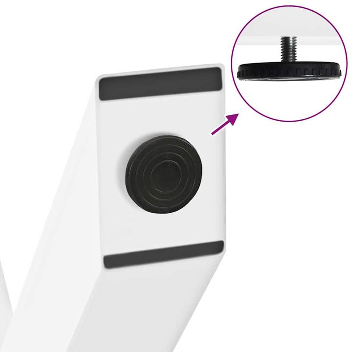 Immagine prodotto vidaXL Gambe del tavolo da pranzo X-shape 3 pz. Gamba tavolo in acciaio bianco 80x(72-73) cm