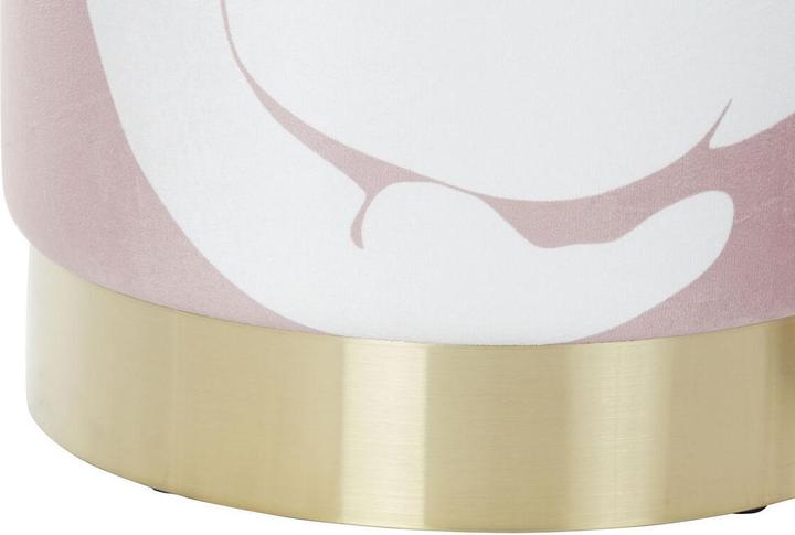 Produktbild DKD Home Decor Footrest Scandi Golden White Light Pink 30 x 30 x 38 cm (2 Units)