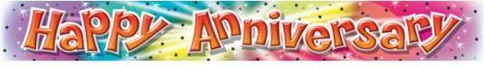 Produktbild Amscan Folie Farbverlauf Jubiläumsbanner