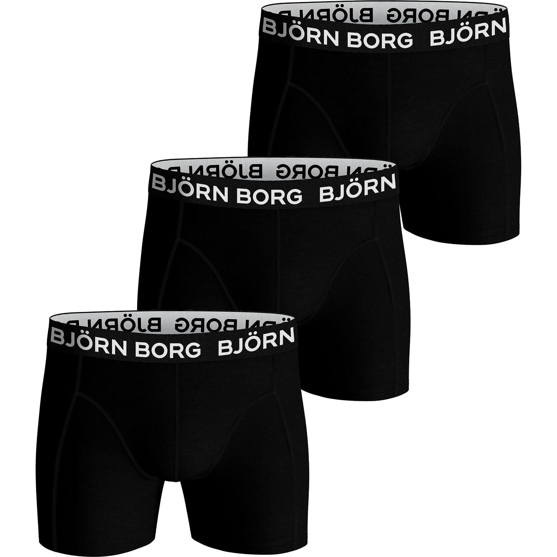 Björn Borg, Herren, Unterhosen, Cotton Stretch Boxer Trunks 3P, Mehrfarbig, (L, 3er Pack)
