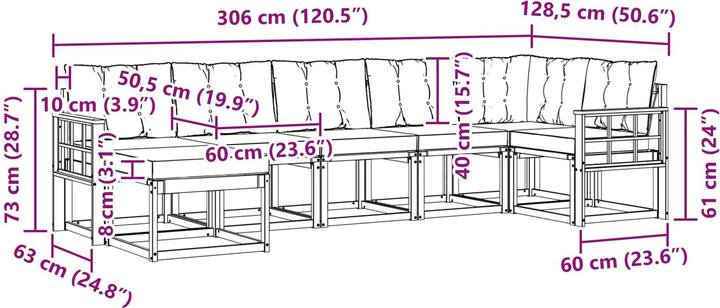 Produktbild vidaXL Outdoor-Sofa