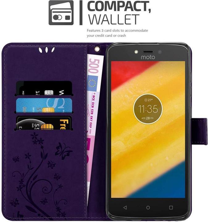 Produktbild Cadorabo Flower Book Cover (Motorola Moto C Plus)