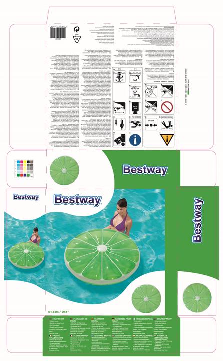 Actual product image Bestway Summer fruits" air mattress, assorted