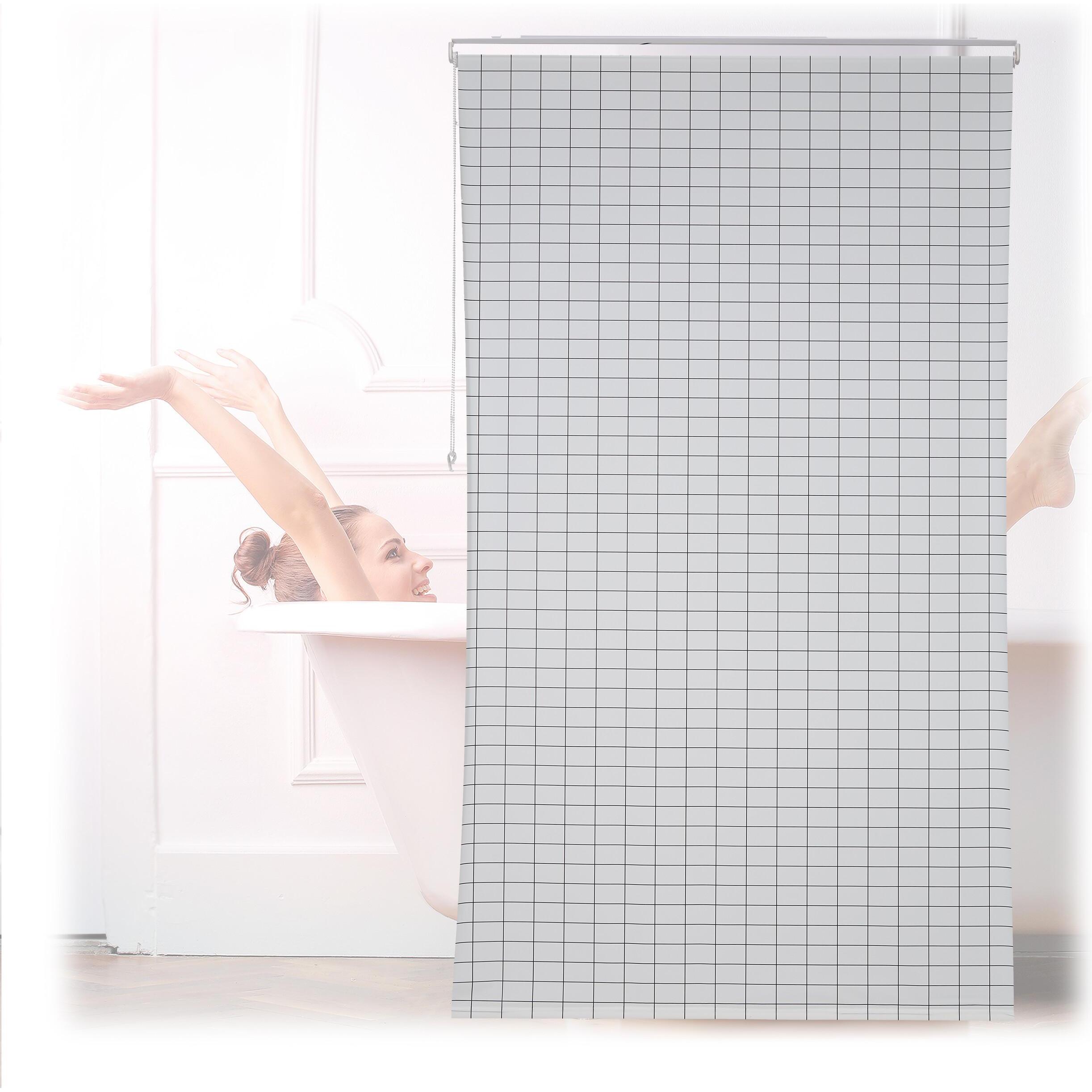 Relaxdays, Duschvorhang, Duschrollo (140 x 4.5 x 245 cm)