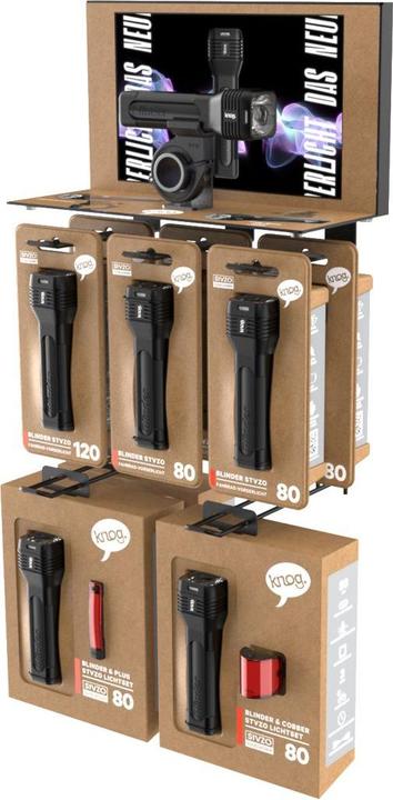 Actual product image knog. Blinder 80/120 Bike Light, StVZO, THEKENDISPLAY/SLATWALL/DISPLAY, (VE/9), black