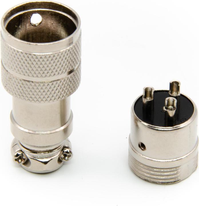 Image du produit Purecrea GX16-3P Connecteur mâle 16mm pour montage de câble