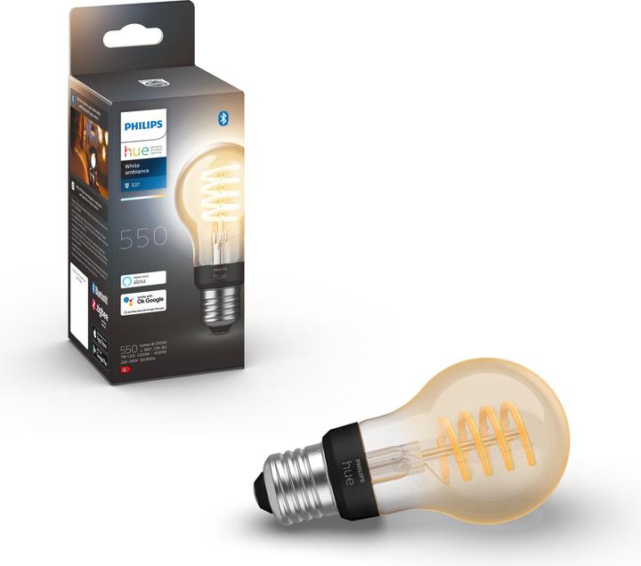 Produktbild Philips Hue Philips E27 Einzelpack Filament (E27, 7 W, 550 lm, 1 x, G)