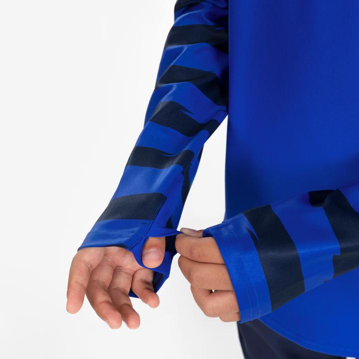 Immagine prodotto Kipsta Felpa da calcio per bambini con 1/2 zip - VIRALTO Kids blu/navy blue (122)
