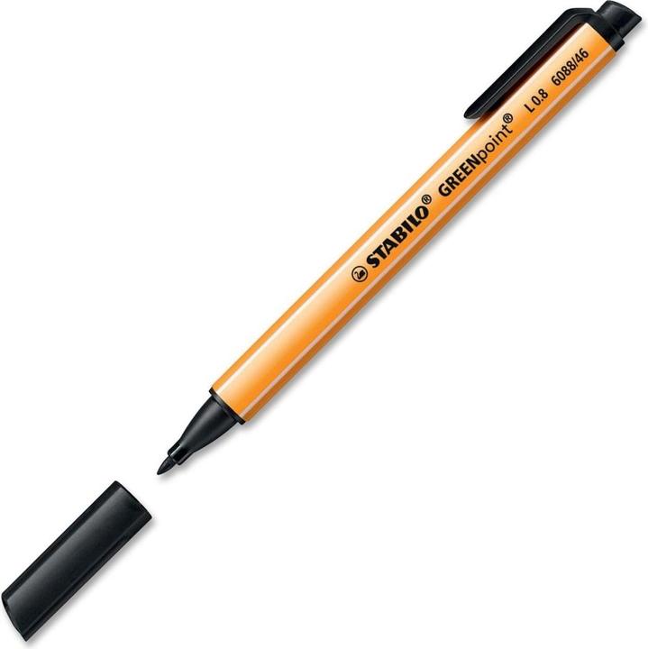 Actual product image STABILO GREENpoint environmentally friendly felt-tip pen (Black, 1 x)