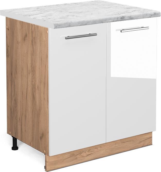 Goldkraft Eiche, Marble-Weiss, Weiss, Weiss Hochglanz