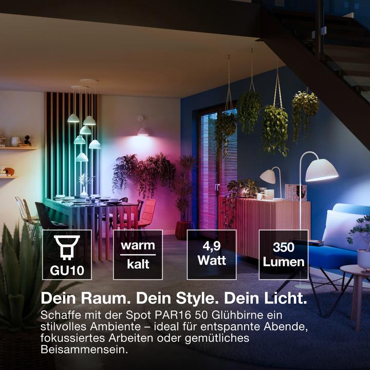 Produktbild Osram SMART+ MATTER SPOT GU10 MULTICOLOR 4.7W 827...865 Multicolor GU10 SINGLE PACK (GU10, 350 lm, 4x)