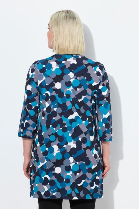 Produktbild Ulla Popken Longshirt, Punkte, A-Linie, V-Ausschnitt, 3/4-Arm (62)