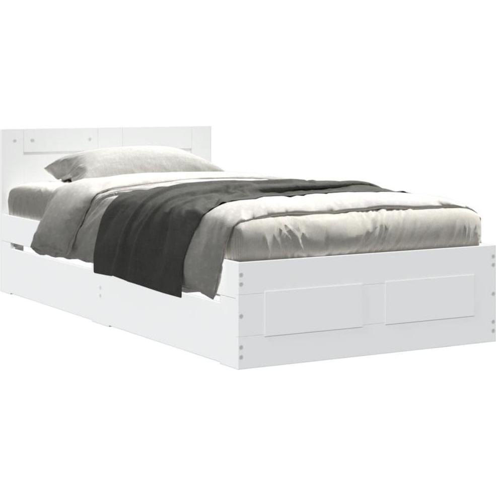 VidaXL, Bett, Bettgestell mit Kopfteil (90 x 190 cm)