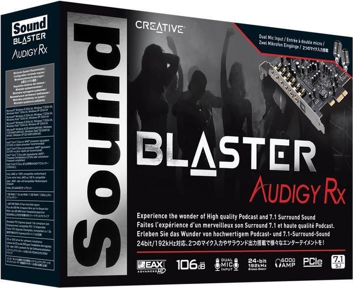 Image du produit Creative Sound Blaster Audigy Rx (PCI-E x1)