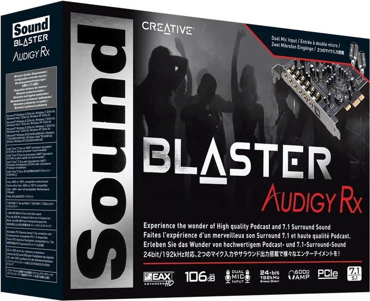 Image du produit Creative Sound Blaster Audigy Rx (PCI-E x1)
