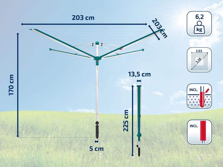 Produktbild Leifheit Wäscheschirm Linomatic 500 Deluxe Cover (50 m)