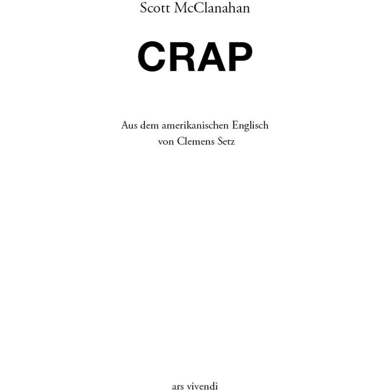 Crap, Belletristik von Scott McClanahan