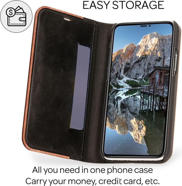 Image du produit Nalia Etui à rabat en bois véritable (Apple iPhone 13 Pro)
