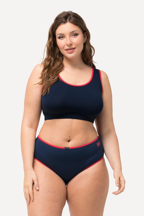 Immagine prodotto Ulla Popken Slip midi in confezione da sette con scritta (54, Confezione da 7)