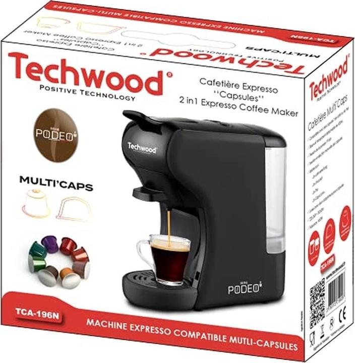 Immagine prodotto Techwood Caffettiera a capsule TCA-196N (nero) (NESCAFÉ Dolce Gusto)