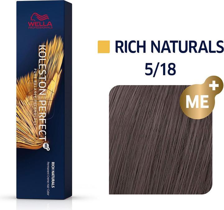 Produktbild Wella Koleston Perfect Rich Naturals 5/18 hellbraun asch-perl 60 ml (5, 18 Hellbraun Asch Perl)