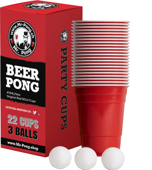 MrPong Beer Pong Set Red SOLO Cups