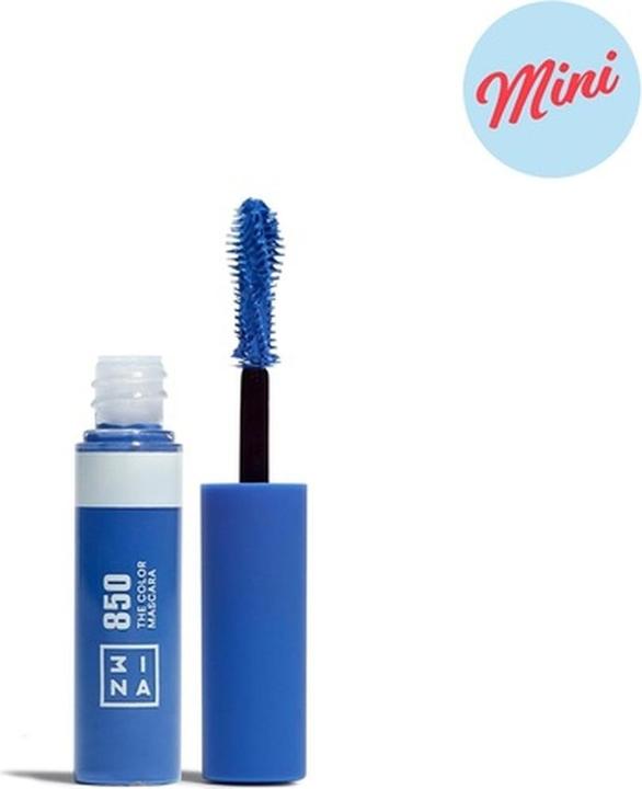 Image du produit 3INA MAKEUP The Color Mascara 850 Blue Mascara with Vegetal Keratin Volume and Lift Travel Size 5.5m (850 - Bleu Mini)