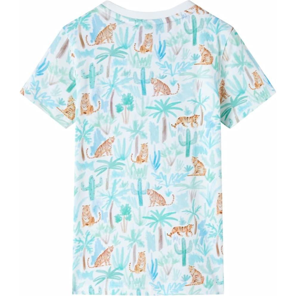 Thumbnail - VidaXL, Jungen, Shirt, Kinder-T-Shirt Ecru 104,Material: 95 % Baumwolle. 5, Weiss, (104)