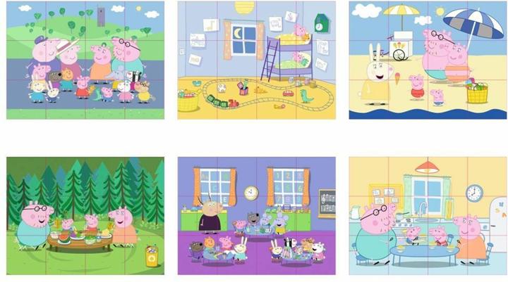 Actual product image Simba Peppa Pig, picture cube (12 pieces)