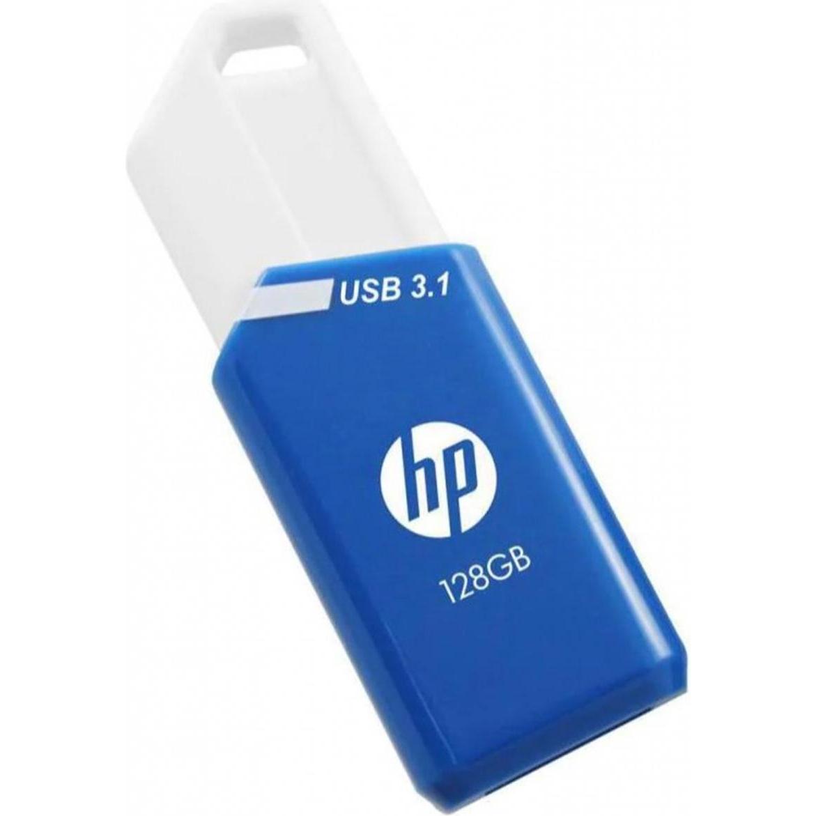 HP x755w (128 GB, USB-A, USB 3.1), USB Stick, Blau, Weiss