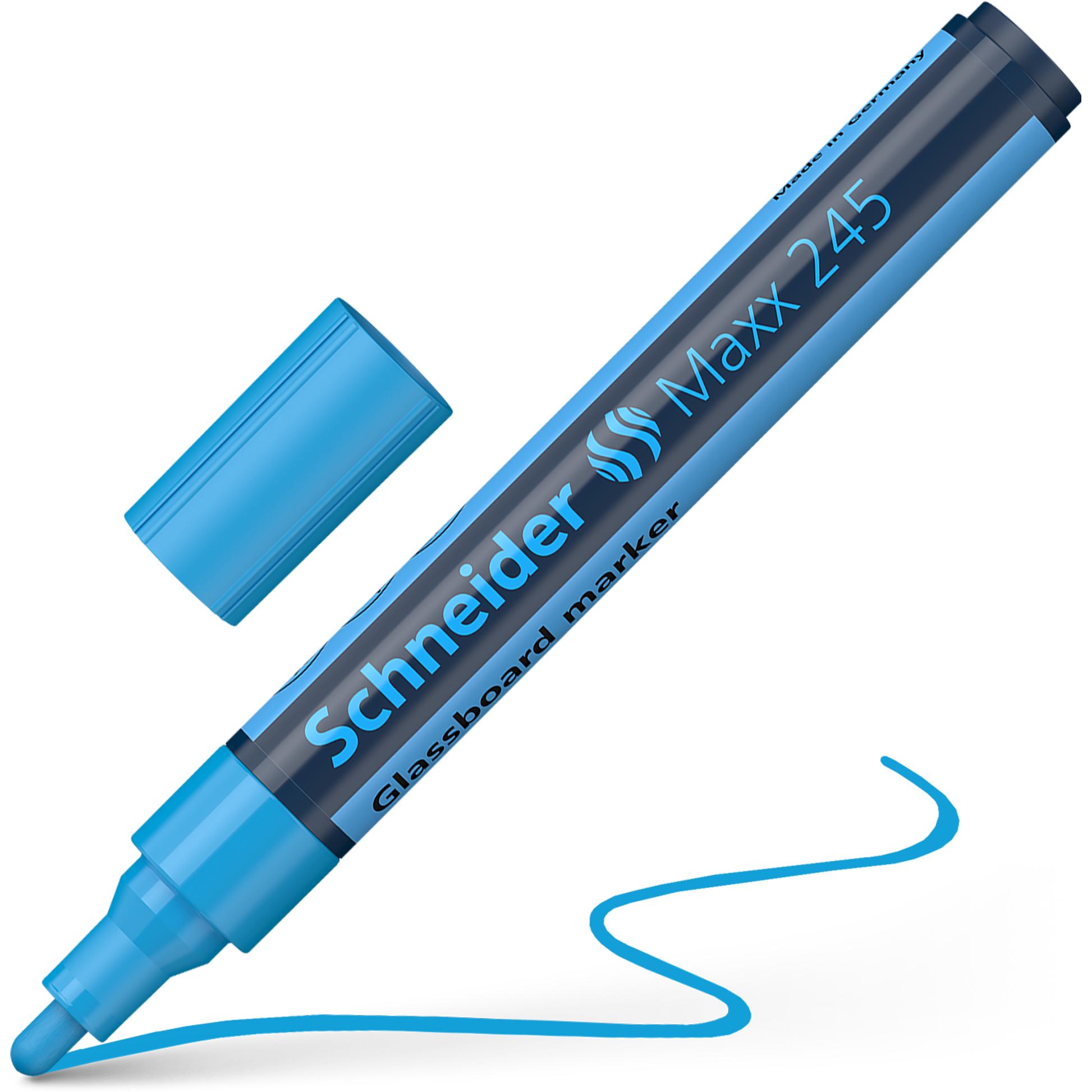 Thumbnail - Schneider, Marker, Glasboard-Marker MAXX 245 blau, Strichstärke: 2 – 3 mm (Blau, 1 mm, 1 x)