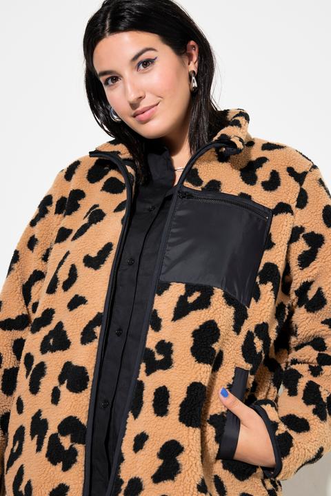 Produktbild Studio Untold Teddyjacke, Loose Shape, Leomuster (54)