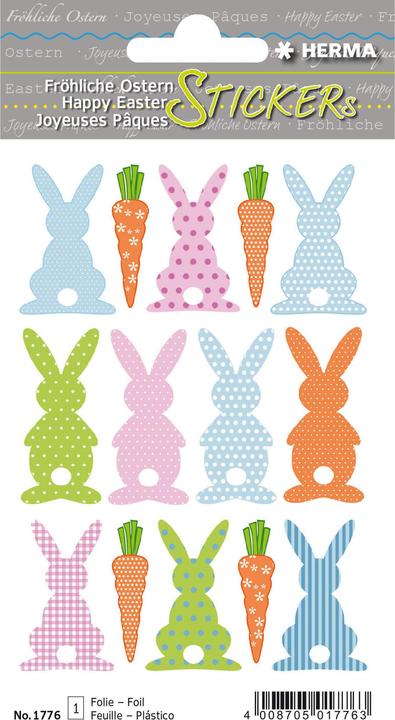 Actual product image HERMA Sticker Easter Bunny Rally (1 x, 84 x 120 mm)