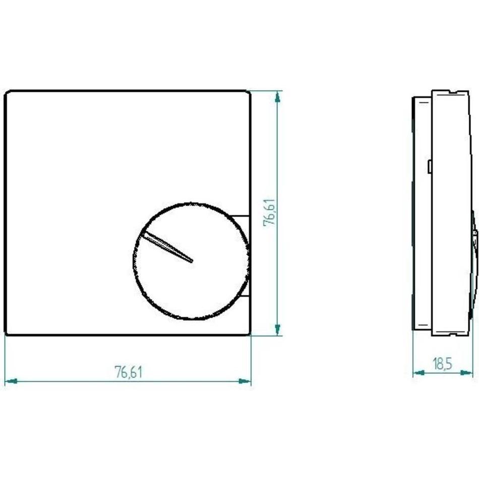Thumbnail - Eberle Controls Raumthermostat RTR S 6121 6, Slimline Raumtemperaturregler, Thermostat, Weiss