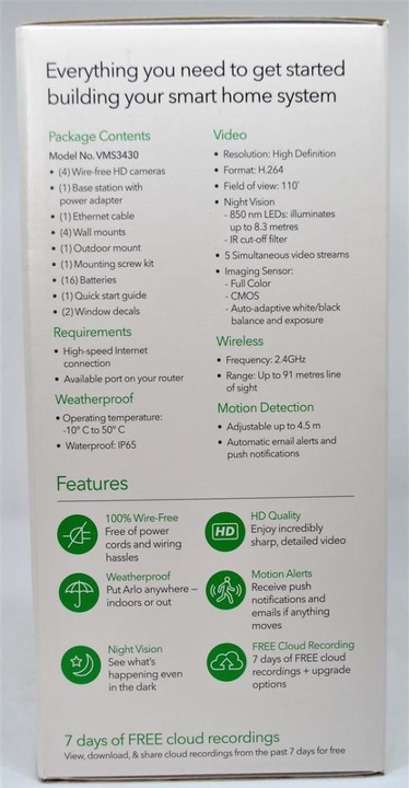 Produktbild Arlo VMS3430 4er-Set (1280 x 720 Pixels)