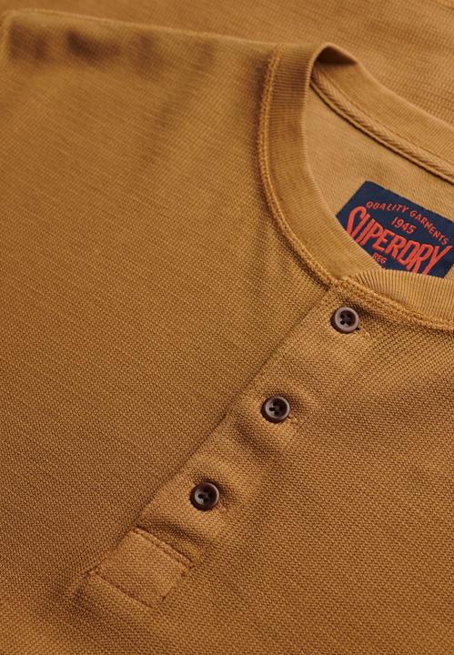 Immagine prodotto Superdry Langärmeliges Oberteil mit Waffelmuster und halber Knopfleiste (L)