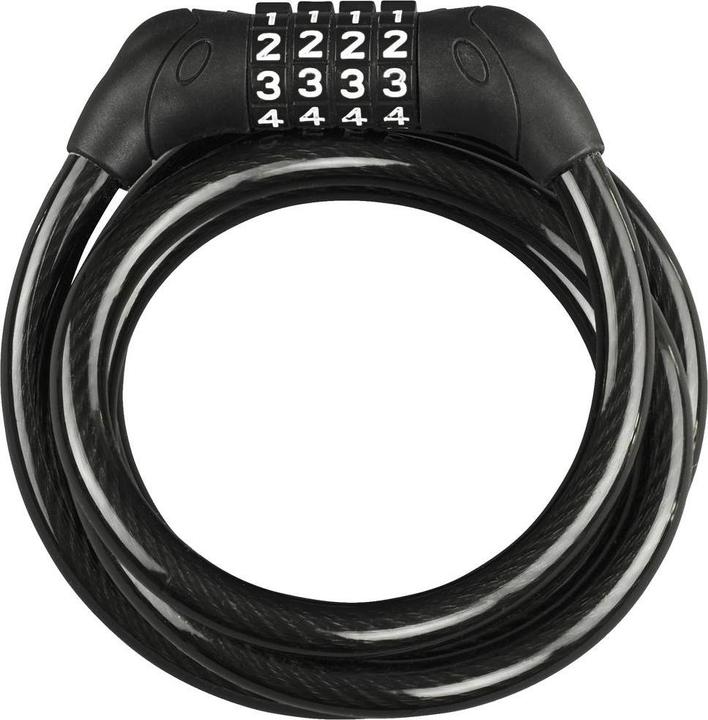 Productafbeelding Burg Wächter 1230 C 150 Spiraalkabelslot Zwart Combinatieslot (150 cm)