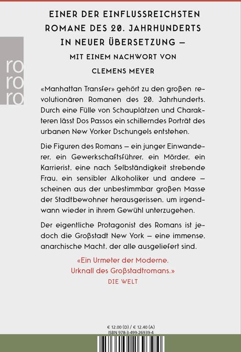 Produktbild Manhattan Transfer (Deutsch, John Dos Passos, 2018)