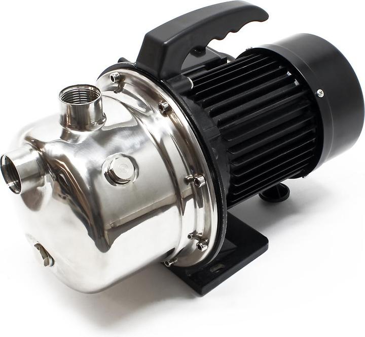 Actual product image Wiltec Hauswasserwerk JET110S tragbar Gartenpumpe Edelstahl 1100 W 4600 L/h (Garden pump)