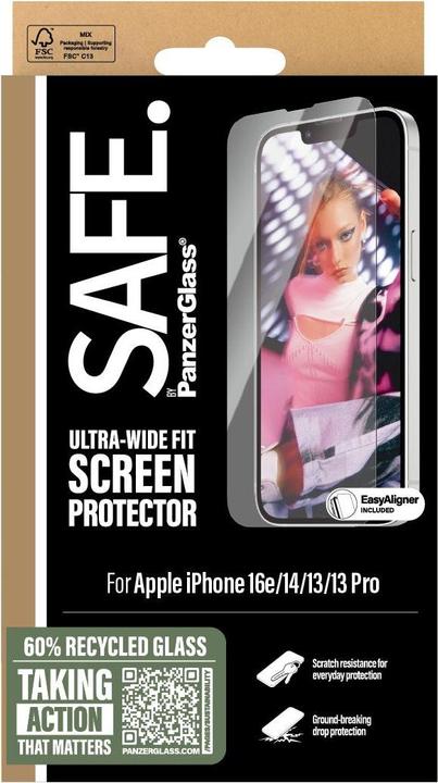 Produktbild PanzerGlass Safe. (1 Stück, Apple iPhone SE, Apple iPhone 13, Apple iPhone 13 Pro, Apple iPhone 14)