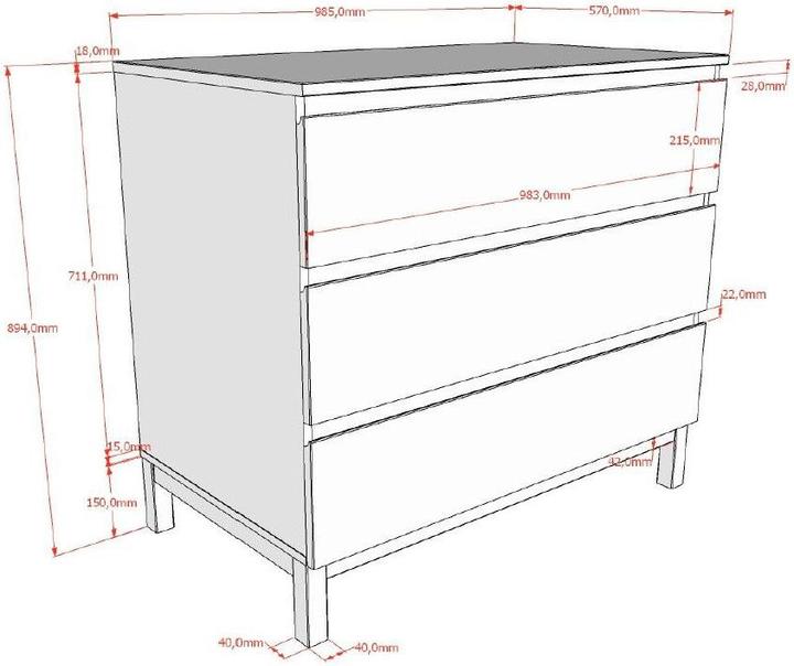 Image du produit Vipack Wickelkommode Eva