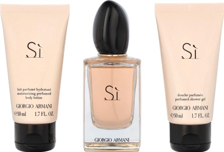 Image du produit Giorgio Armani Sì Set Eau de Parfum 50ml + Gel Douche 50ml + Lait Corporel 50ml (Coffret de parfum)