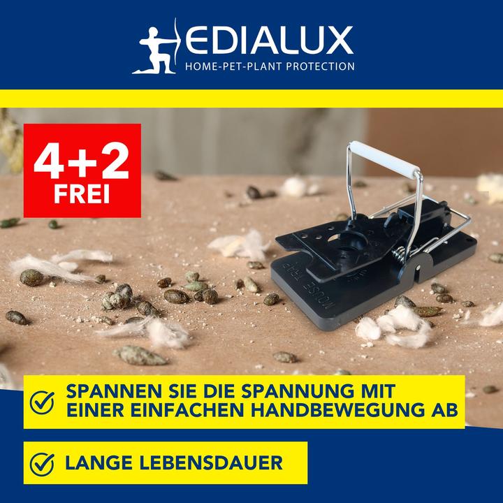 Actual product image Edialux Quicksnap mousetrap, promo pack 4+2 pieces