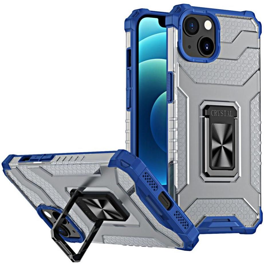 Thumbnail - Hurtel Crystal Ring Case Kickstand Tough Rugged Cover for iPhone 13 mini blue (Apple iPhone 13 mini), Smartphone Hülle, ...