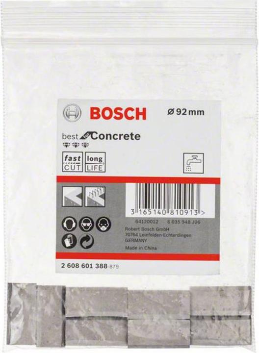 Produktbild Bosch Professional Zubehör Segmente für Diamantbohrkronen 1 1/4-Zoll UNC Best for Concrete 8, 92 mm, 8 (92 mm)