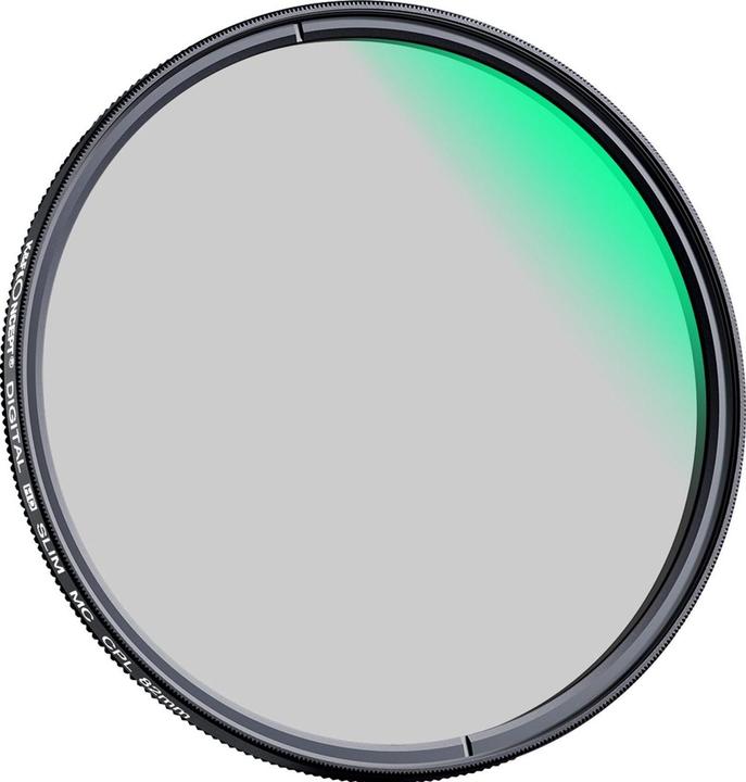 Produktbild K&F Concept 55MM CPL Filter with 24 Multi-Layer Green Coatings Waterproof Oilproof Ultra-Slim (A Series) (55 mm, Polarisationsfilter)